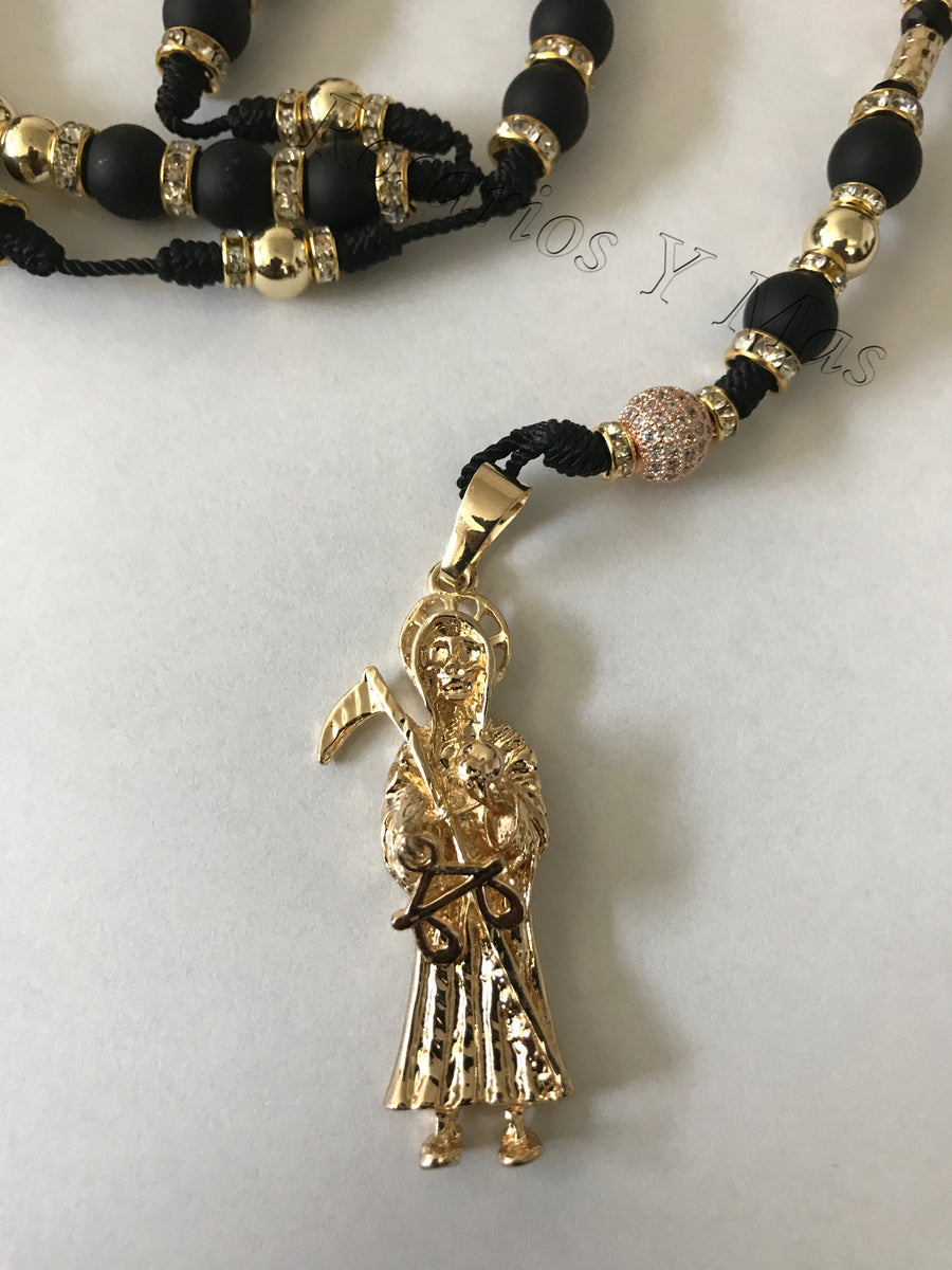 Santa Muerte Anchor 2024 Rosary Gold Filled