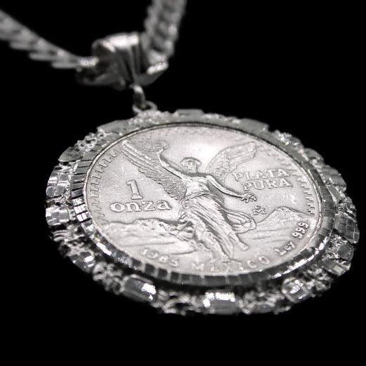 Centenario with Necklace (Solid.925 Silver) – Rosarios Y Mas