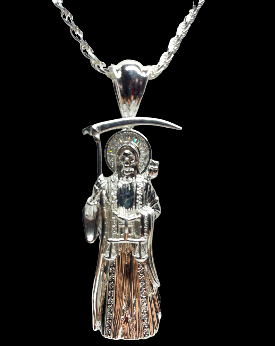 Santa Muerte (925 Sterling Silver) – Rosarios Y Mas