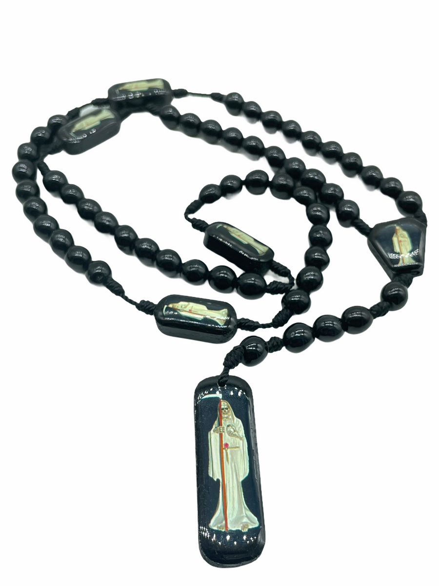 Black n store Gold Santa Muerte Rosary