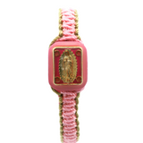 Our Lady of Guadalupe Pink and Gold Bracelet