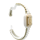 Our Lady of Guadalupe White and Gold Bracelet