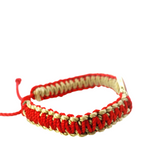 St Jude Red and Tan Bracelet