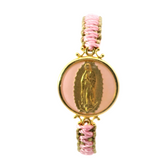 Our Lady of Guadalupe Pink and Gold Bracelet