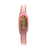 Our Lady of Guadalupe Pink and Tan Bracelet