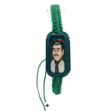 Jesus Malverde Green Rope Bracelet