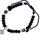 Witch Knot Evil Eye Black Bead Bracelet