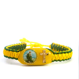 St Jude Cross Yellow and Green Bracelet