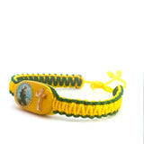 St Jude Cross Yellow and Green Bracelet