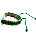 St Jude Cross Green Tan Bracelet