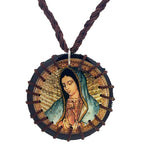 Our Lady of Guadalupe Brown Plated Reversible Necklace