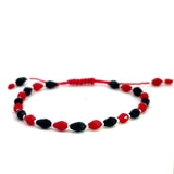 Protection Bracelet Red Black (Sterling Silver 925)