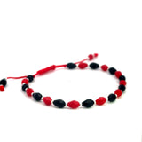 Protection Bracelet Red Black (Sterling Silver 925)