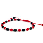 Protection Bracelet Red Black (Sterling Silver 925)