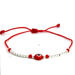 Evil Eye Protection Red Bracelet (Sterling Silver 925)