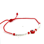 Evil Eye Protection Red Bracelet (Sterling Silver 925)