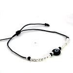 Evil Eye Protection Black Bracelet (Sterling Silver 925)