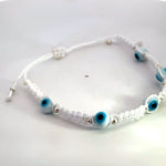 Evil Eye Protection White Bracelet (Sterling Silver 925)