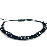 Evil Eye Protection Black Bracelet (Sterling Silver 925)