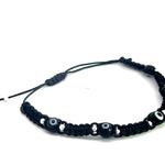 Evil Eye Protection Black Bracelet (Sterling Silver 925)