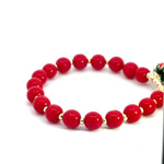 Heart Strawberry Red Bead Bracelet