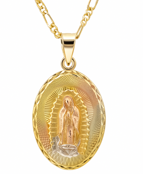 Our Lady of Guadalupe and Crucifix - 14K Solid Gold