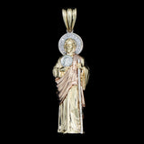 St Jude 3D Three Tone Pendant (14K Gold)