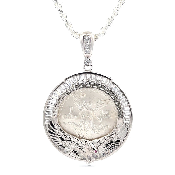 Centenario Bezel Sterling Silver selling .925 White Stones NEW