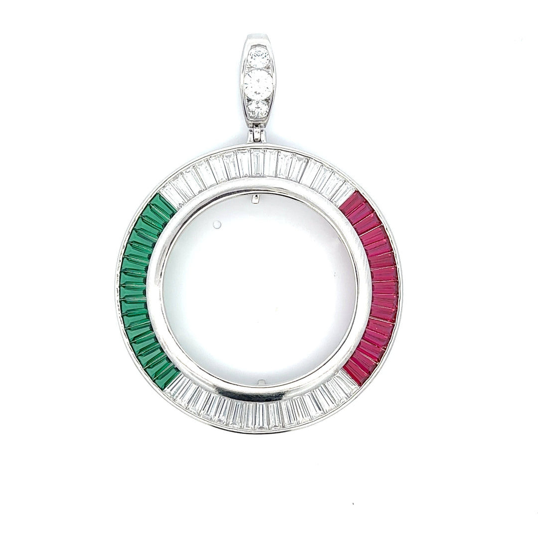 Centenario Bezel Sterling Silver .925 White Stones sale NEW