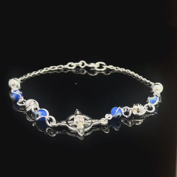Witch Knot Evil Eye Bracelet (Sterling Silver 925)