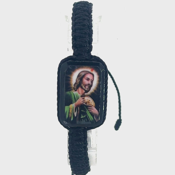 St Jude Black Handmade Bracelet