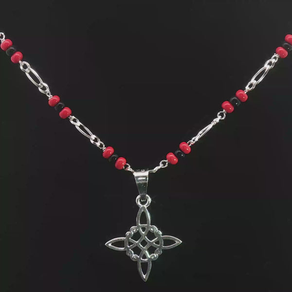 Witch Knot Protection Necklace (Sterling Silver 925)