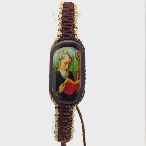 St Benedict Brown and Tan Bracelet