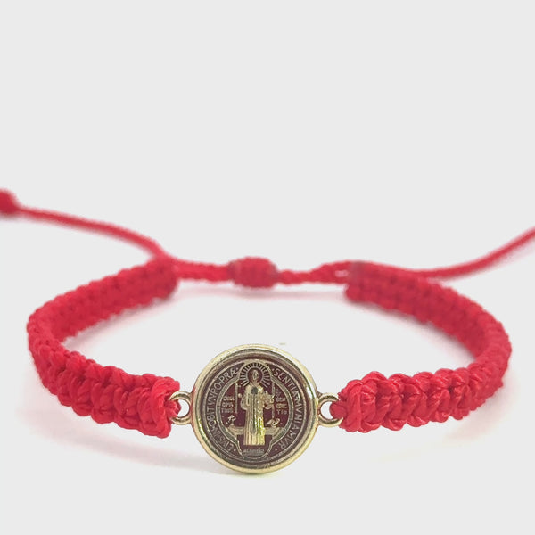 St Benedict Red Handmade Bracelet