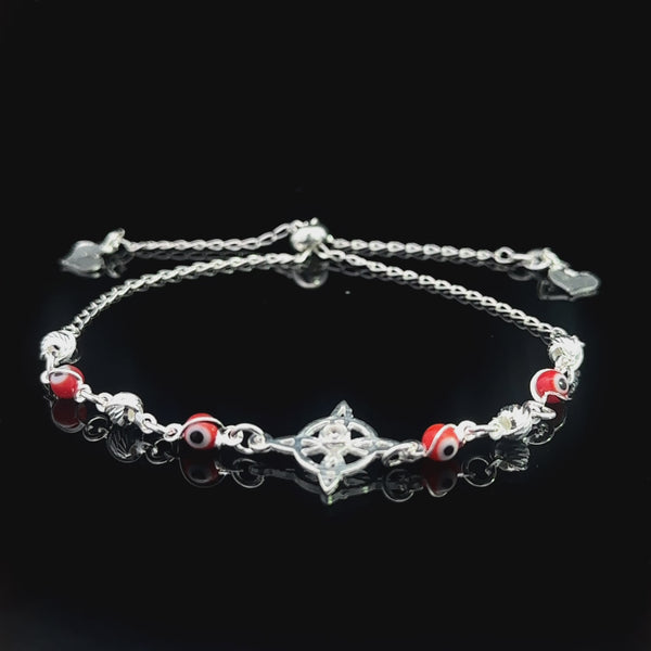 Witch Knot Evil Eye Bracelet (Sterling Silver 925)
