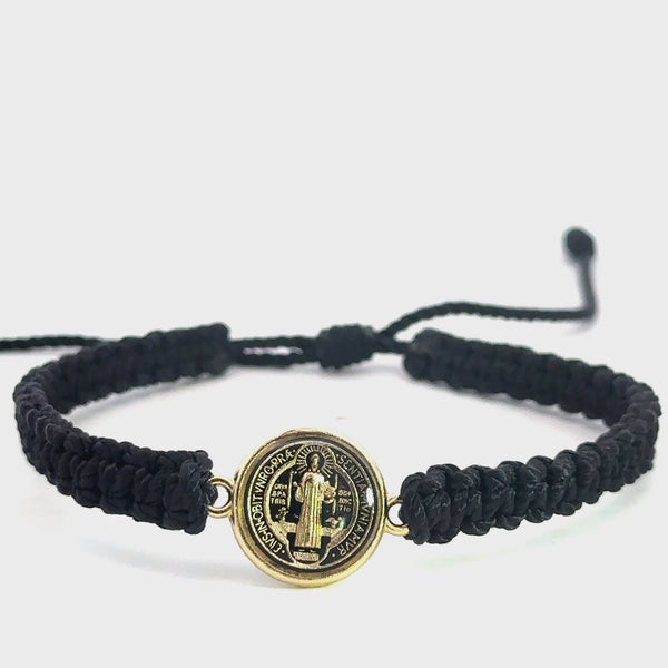 St Benedict Black Handmade Bracelet