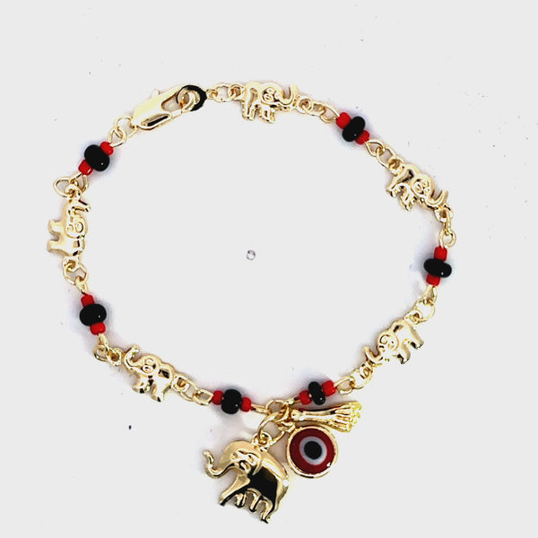 Evil Eye Elephant Protection Lucky Bracelet