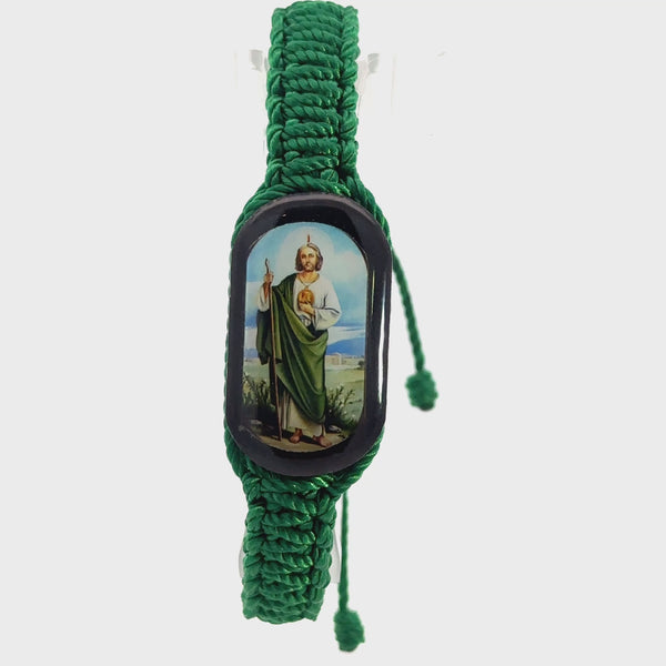 St Jude Green Handmade Bracelet