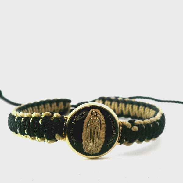 Our Lady of Guadalupe Black and  Bracelet