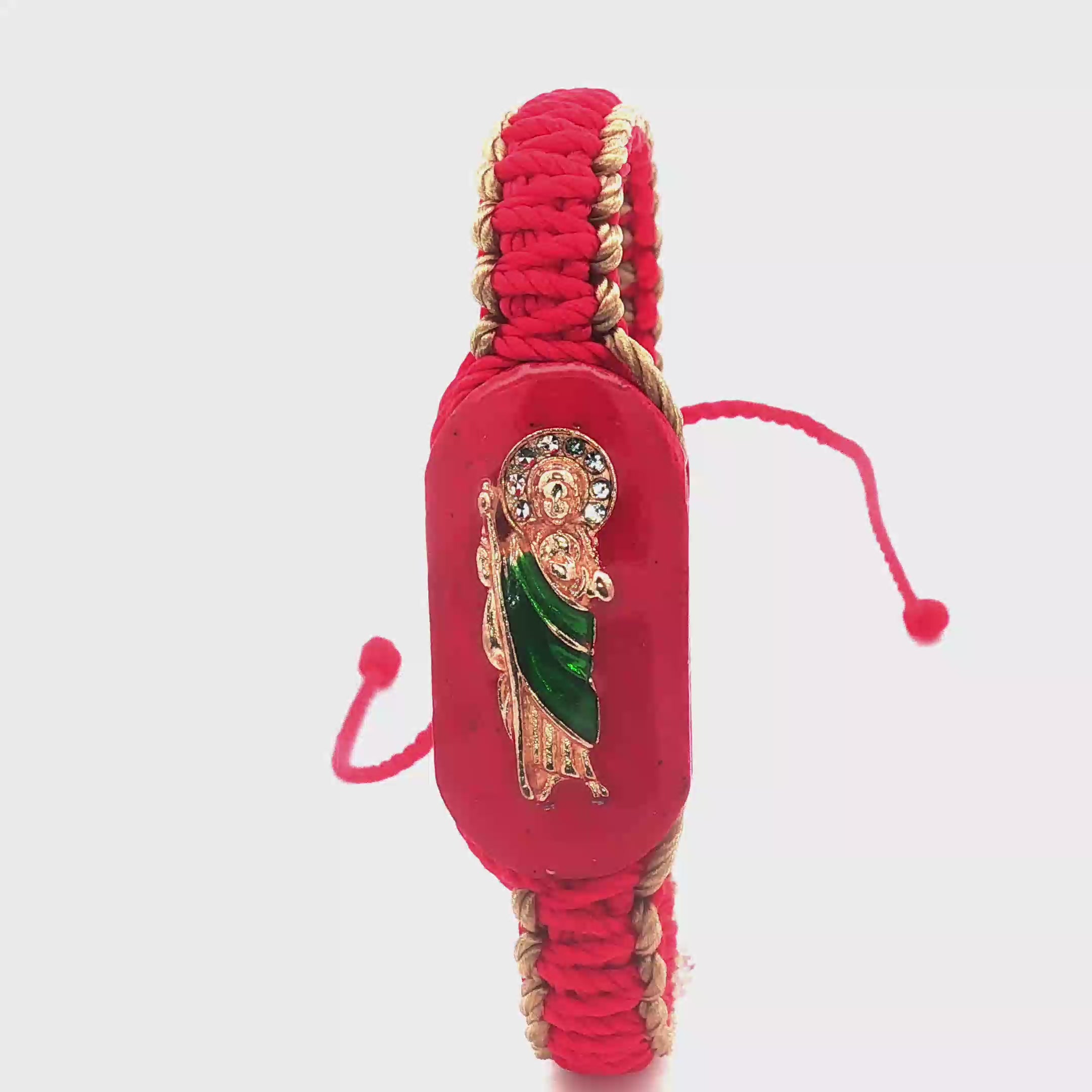 St Jude Red Tan Reversible Bracelet – Rosarios Y Mas