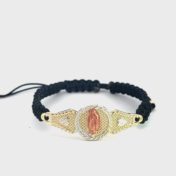Our Lady of Guadalupe Black Plated Bracelet