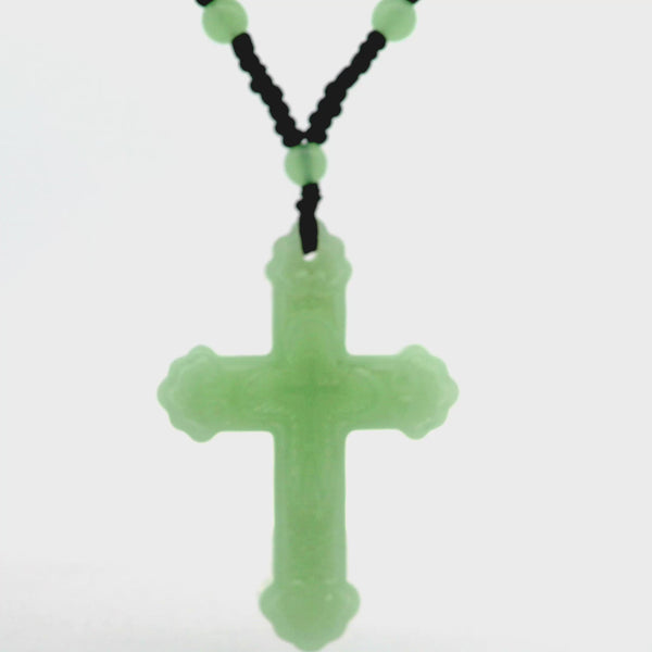 Cross Green Jade Cross Necklace