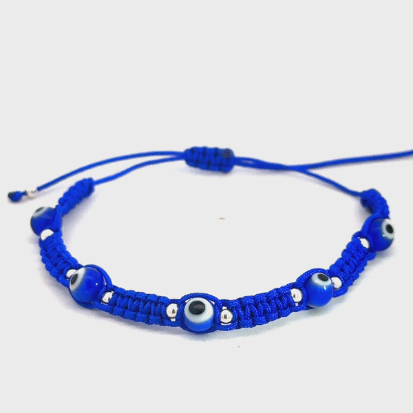 Evil Eye Protection Blue Bracelet (Sterling Silver 925)