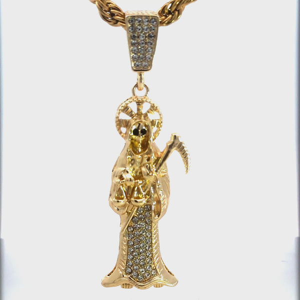 Santa Muerte Necklace (24K Gold Filled)