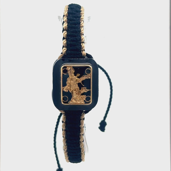 St Michael Black Tan Bracelet