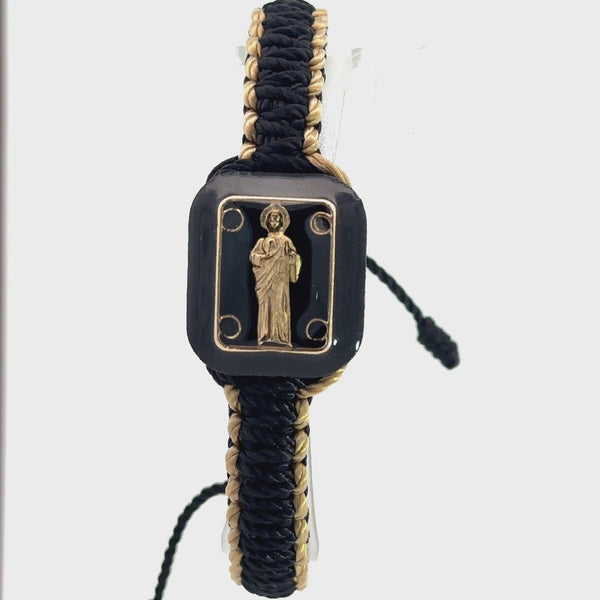 St Jude Black and Tan Bracelet