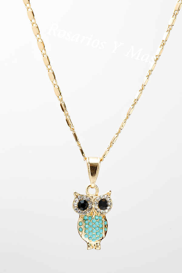 Owl Pendant with Necklace (24K Gold Filled) - Tecolote