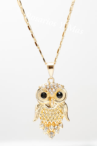 Owl Pendant with Necklace (24K Gold Filled) - Tecolote