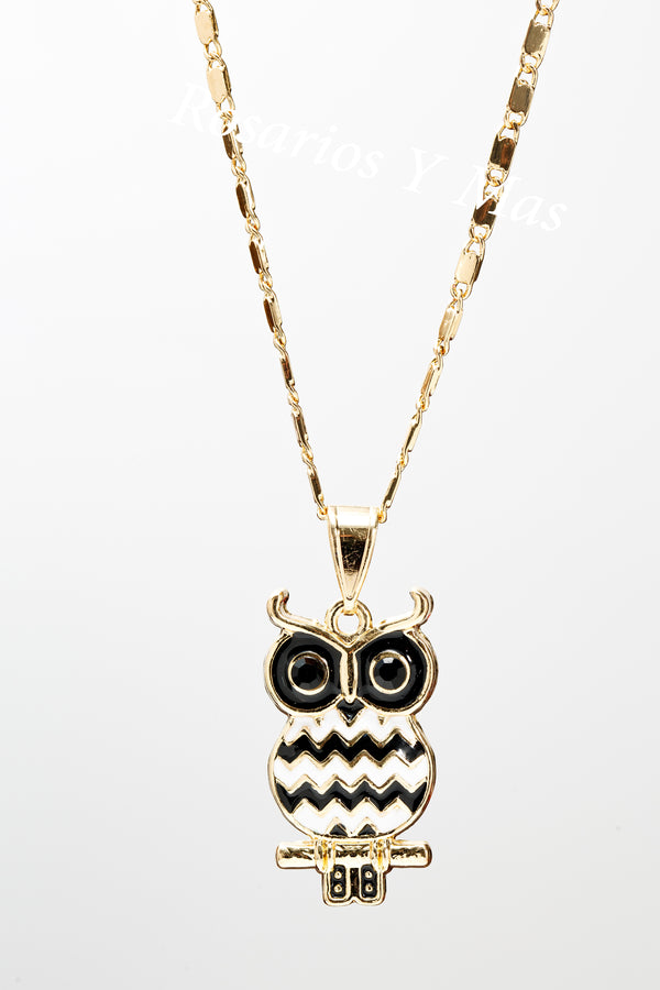 Owl Pendant with Necklace (24K Gold Filled) - Tecolote