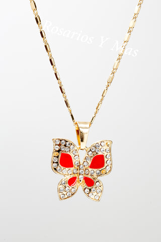 Butterfly Pendant with Necklace (24K Gold Filled) - Mariposa